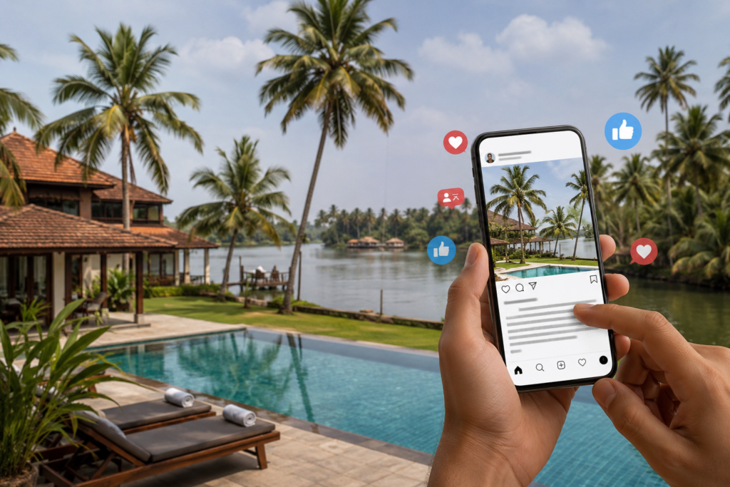 How Hotels and Resorts in Kerala Can Fill Bookings with Social Media Marketing