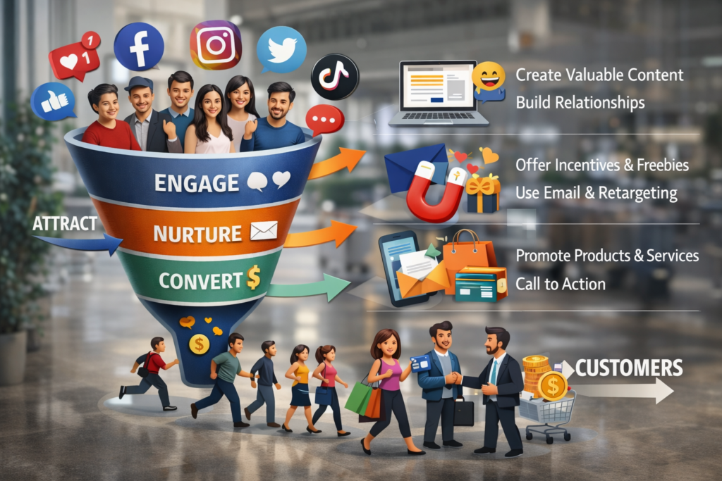 What is social media funnel and how to turn followers to paying customers